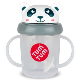 TUM TUM Tippy Up Free Flow Sippy Cup (No Valve), Sippy Cup for Toddlers, 200 ml, BPA Free (Pip Panda S3)