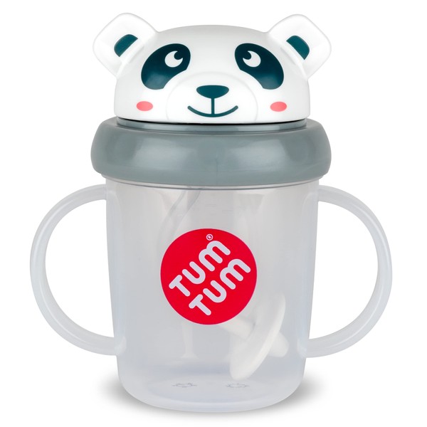 TUM TUM Tippy Up Free Flow Sippy Cup (No Valve), Sippy Cup for Toddlers, 200 ml, BPA Free (Pip Panda S3)