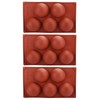 3PCS Semi Sphere Silicone Mold Baking Mold for DIY Making