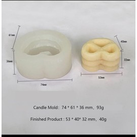 Candle Molds - Silicone Mold for Candles Making, DIY 3D Moulds for Soy Wax, Beeswax, Scented Candle, Kids Children's Day Gifts (Cookie)