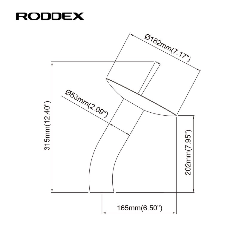 RODDEX Waterfall Bathroom Faucet Glass Single Handle Solid Brass Basin