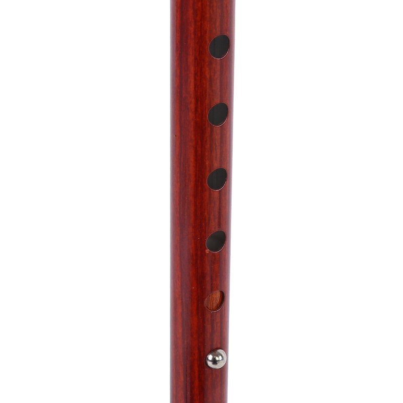 Metal Multi Function Telescopic Flashlight Lightweight Cane (Rosewood Color)
