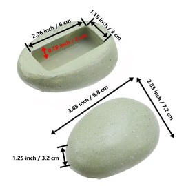 KUMGROT Fake Rock Keybox Hide a Key Spare Key Lock Box Outdoor Key Hider Safe Holder Key Hiders For Outdoor Yard Garden （Green Rain Stone）