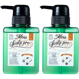 haru Men's Scalp Pro Shampoo (300ml x 2 / Men Scalp Shampoo), Odor Care, Citrus Mint Scent, Scalp Trouble