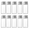 UPSTORE 12Pcs 10ml/0.34oz Empty Clear Glass Bottles With Screw Aluminum