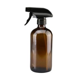 Leere Braunglas-Sprühflasche - Großraumbehälter Langlebiger schwarzer Sprühnebel-Sprayer für ätherische Öle (250ml)