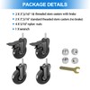 3" Swivel Stem Caster wheels Set of 4 (2 Castors