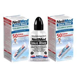 Neilmed Sinus Rinse 100 Sobres Premezclados (inc Botella)