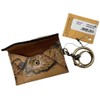 Patricia Nash Isabela Leather Card Holder with Keyring, Envelope Flap,