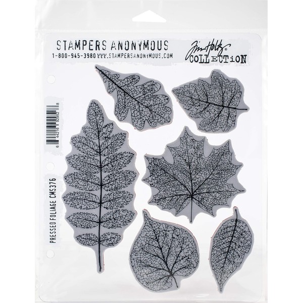 Tim Holtz - Stampers Anon CLING RBBR STAMP SET PRSD FOLIA, Pressed Foliage