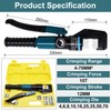 BLIKA 10 Ton Hydraulic Crimping Tool, Hydraulic Cable Lug Crimper