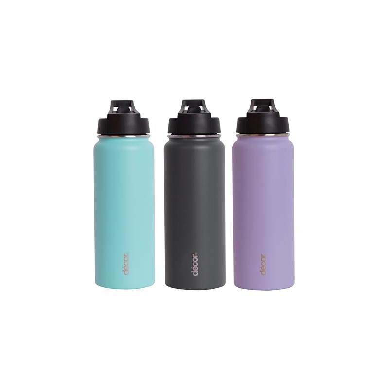 Décor Stainless Steel Insulated Double Wall Flip Active Bottle, 750
