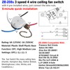 Akahttbn ZE-208S Ceiling Fan Switch zing Ear e89885 Pull Chain