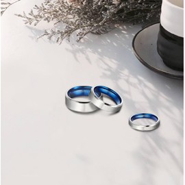 TIGRADE Titanium Rings 4MM 6MM 8MM 10MM Wedding Band in Comfort Fit Matte for Men Women, Blue 8MM, Size 9.5