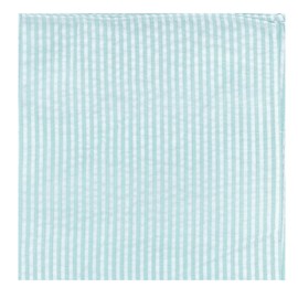 Jacob Alexander Seersucker - Pañuelo cuadrado con bolsillo a rayas, Turquesa, Talla única