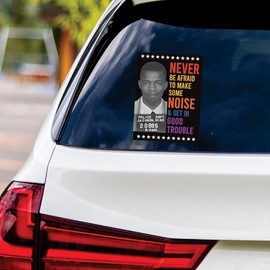 John Lewis Good Trouble Protest Vinyl Sticker, Resist Hate Decal, Anti-Trump, No Kings Liberty Sticker, Resist Fascism Car Bumper Sticker, 6" x 4.5"