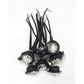LIBRA 10 New 12V 3/4" White LED Marker Clearance Lights For Trailer/Truck/RV -24022