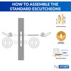 XFORT® 2 Pack Standard Escutcheons Polished Brass, Escutcheon Keyhole Cover,