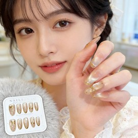 Domiya WY374 Nail Tips, 30 Pieces, Ballet, Popular, False Nails, Cute, 3D Nails, Round Tip, Fashion Nails, Wedding Nails, Bride Nails