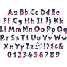Barker Creek 4" Letter Pop-Outs 2-Pack, Petals, Jazz Up Your Bulletin Boards with These Colorful Letters, 510 Upper and Lowercase Letters, Numbers & Punctuation Marks, 4" (3982)