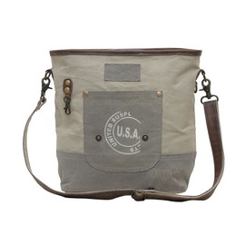 Myra Bag Western Leather Shoulder Bag for Women - Upcycled Canvas Crossbody Smart Rule