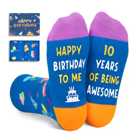 Zmart 10 Year Old Birthday Gifts for Boys - Socks for Tween Boys Girls Age 10, 10 Year Old Boy Gift Ideas, Presents for 10 Year Olds, Blue