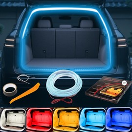 Ambient Light Car Interior Lamp 【2025 New Model】Trunk Light LED Tape High Brightness Ambiance Interior Decoration Cuttable Size Adjustable Embed Waterproof Easy Installation for Car Trunk (Constant