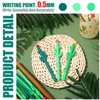 60 Pack Cactus Shaped Roller Pens Novelty Plant Gel Ink