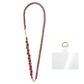 idooss Handmade Macrame Mobile Lanyard, Mobile Crossbody Strap Lanyard, Universal Mobile Chain Strap with Tether Tab (E)