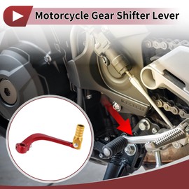REPAIROCK Folding Motorcycle Gear Shifter Levers for Honda CRF110F 2013-2018 Aluminum Alloy Red Gold Tone