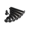 M4 Phillips Flat Head Self Tapping Screws,100 pcs Black M4