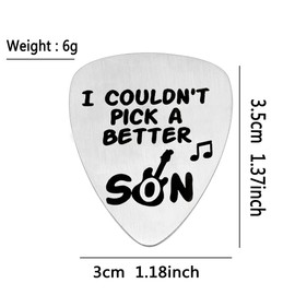 Guitar Picks - I Could Not Pick A Better Son - Birthday Gifts From Mom and Dad
