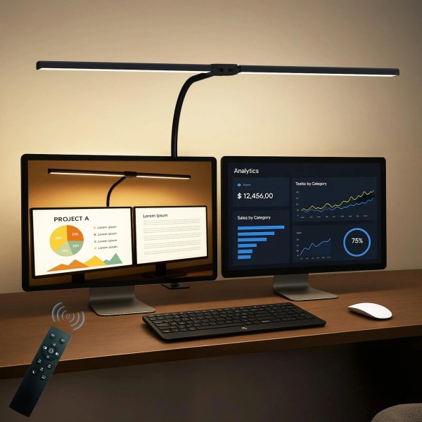 Sldrzn LED Desk Lamp for Home Office, Eye Caring Architect