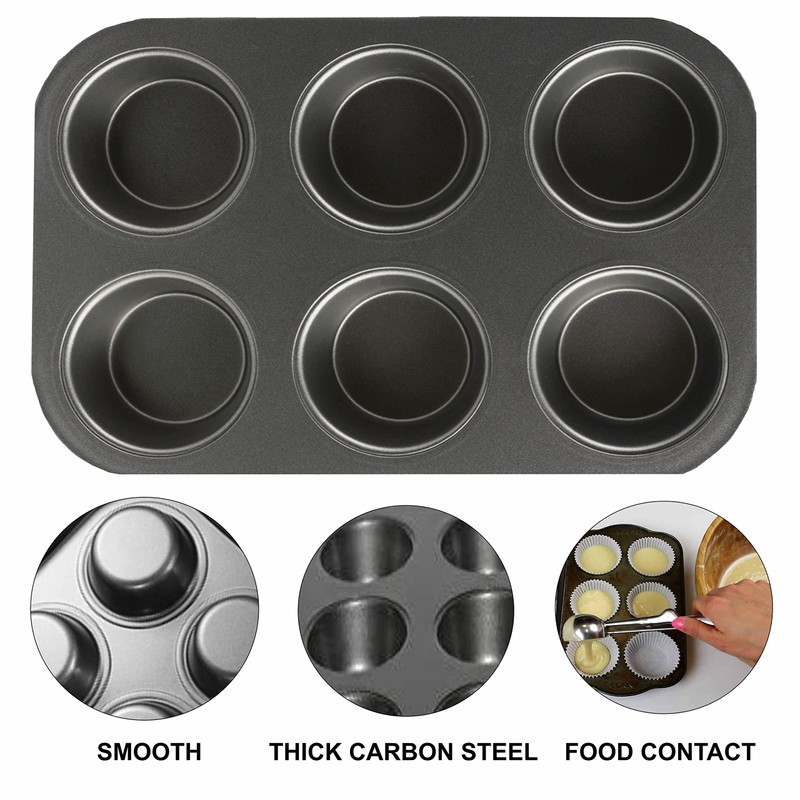 SUL Non Stick Muffin Trays Baking Moulds, Cupcake Tray for