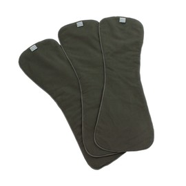 Leak Master Charcoal Fleece Adult Diaper Inserts/Bosters - 3 Pack - Size 2 - Inserts Increase Overall Absorbency