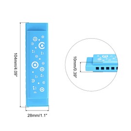 PATIKIL Translucent Harmonica Assorted Colors 10 Holes Blue ABS Harp Mouth for Educational Musical Instruments Beginners Adults Professionals
