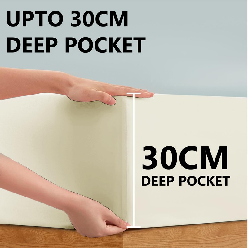 My Home Store Fitted Sheets King Size 100% Egyptian Cotton