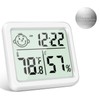 Flintronic Thermometer, Hygrometer, Indoor, Mini LCD Display of Time, Temperature,
