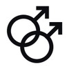 Applicable Pun Double Mars Gay Men Symbol - Vinyl Decal