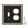 Pearled Frame Decorative Wall Plate Switch Plate Outlet Cover (Toggle/Duplex,