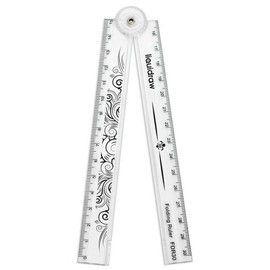Liquidraw 30cm Folding Ruler Foldable Ruler School Stationery (Clear)