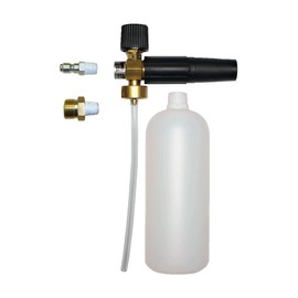 MTM Hydro Foam Cannon Pressure Washer Attachment for Cleaning Vehicles, Pole Barns, House Wash, Siding, Fences, Sidewalk, Roofs and More, Made in Italy, Adjustable with 32 oz. Bottle Commercial Grade