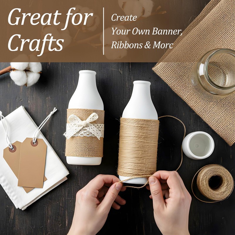 10 Pack Burlap Table Runners 12 x 71 Inch Rustic