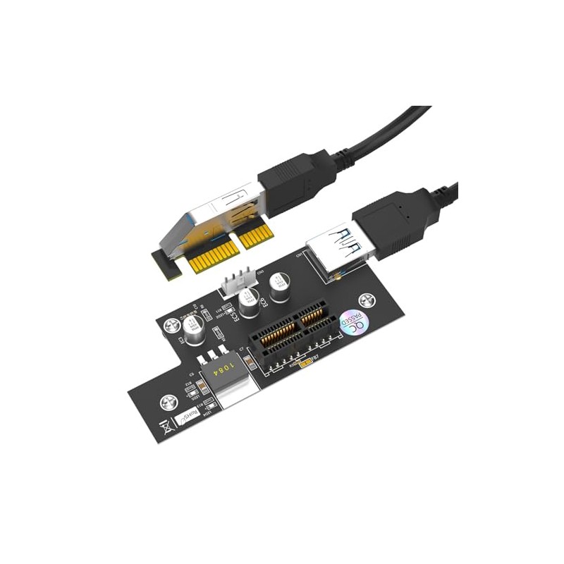 Extensor Horizontal PCIE 1X a 1X USB3.0 para computadora y