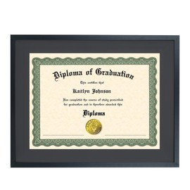 LTYHHK Picture Frame 12x15 Diploma Frame with Black Mat Solid Wood , Displays 12x15 Diploma with Black Mat or 16x20 Inch Without Mat , Degree frame 12x15 Document Frames 12x15 Certificate Frames
