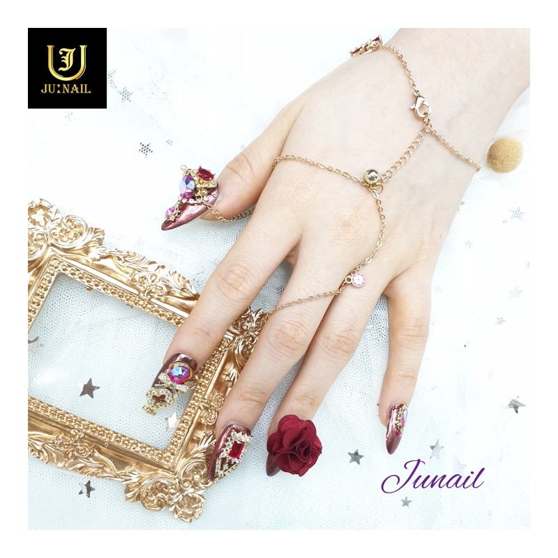 ❗Limited❗ Passion Rose Handmade Nail Tips - Long Almond /