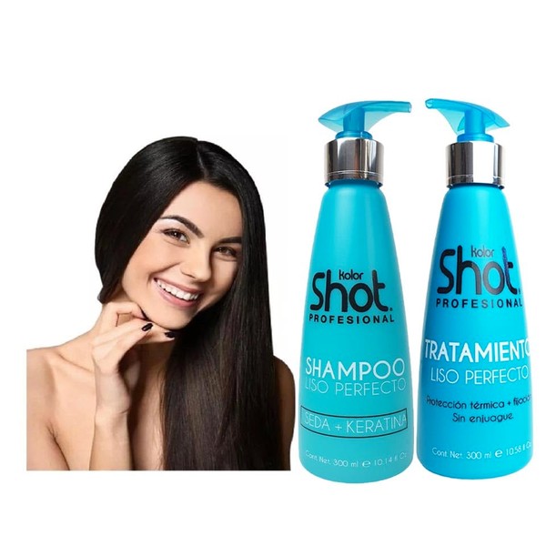 Kolor Shot Kit de Shampoo y Tratamiento Liso Perfecto con