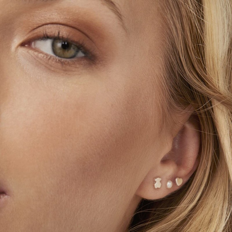 TOUS Pack 4 Aretes de Plata de Primera Ley para