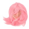 Unbranded Short Pink Bob Wig Headgear Fluffy Short Straight Bob