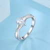 YL Engagement Ring 925 Sterling Silver cut 5A Teardrop Cubic